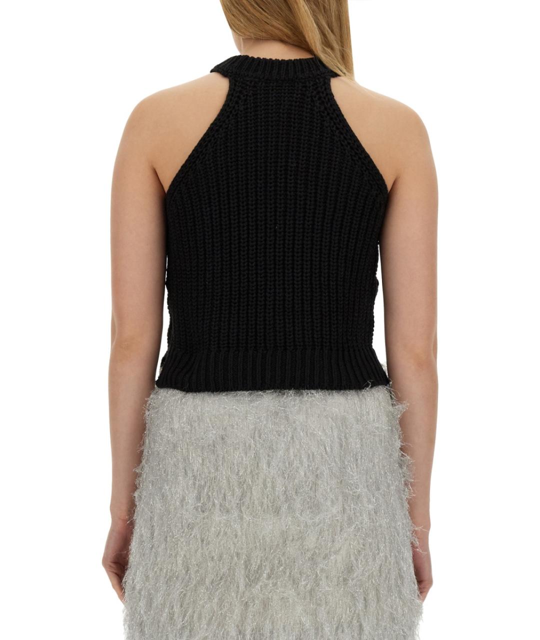 ALYSI Черная хлопковая майка, фото 3