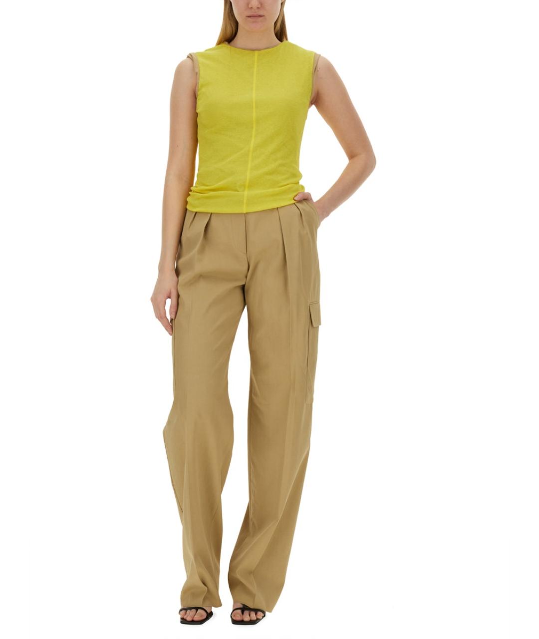 SPORTMAX Желтая хлопковая блузы, фото 2