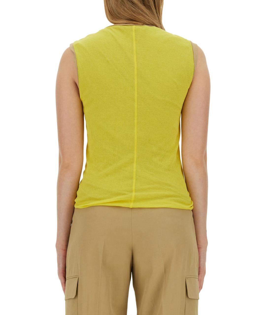 SPORTMAX Желтая хлопковая блузы, фото 3