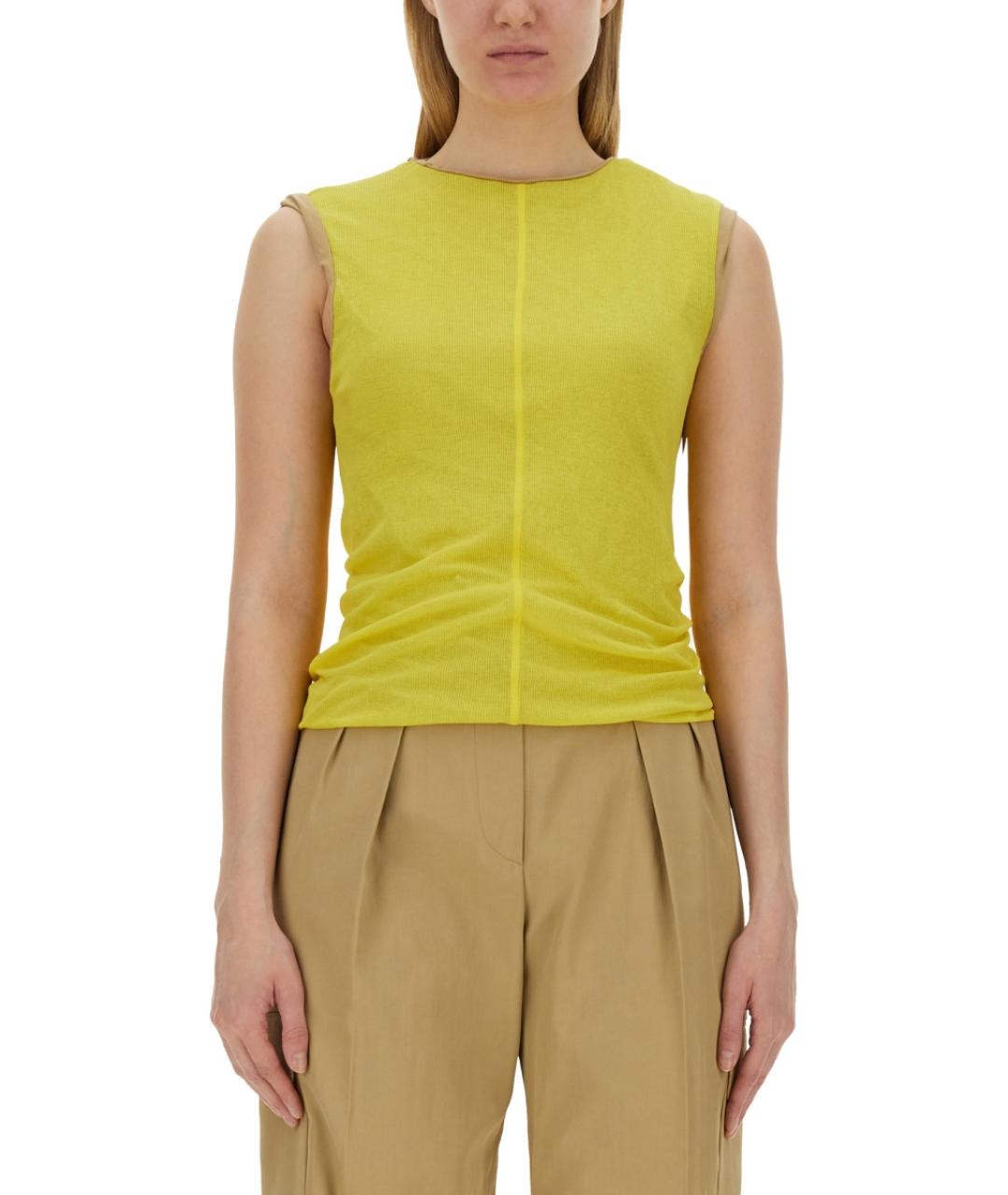 SPORTMAX Желтая хлопковая блузы, фото 1