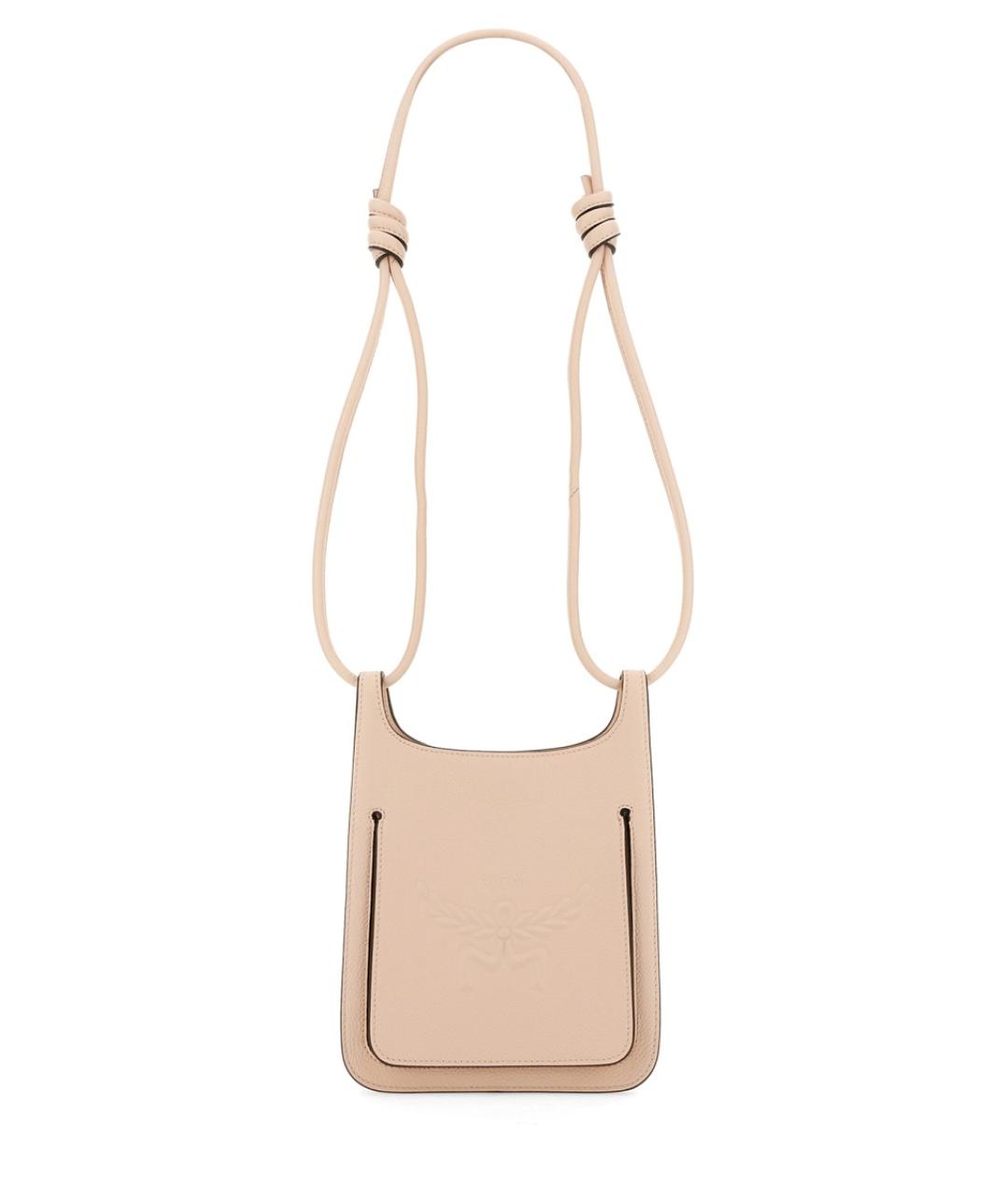 MCM Розовая кожаная сумка через плечо, фото 3