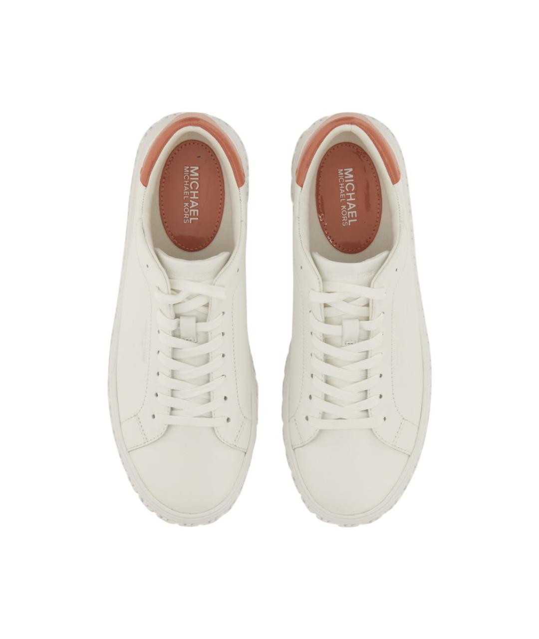 MICHAEL KORS Белые кожаные кеды, фото 3