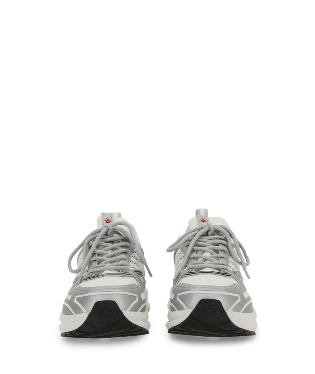 DSQUARED2 Белые синтетические низкие кроссовки / кеды, фото 4