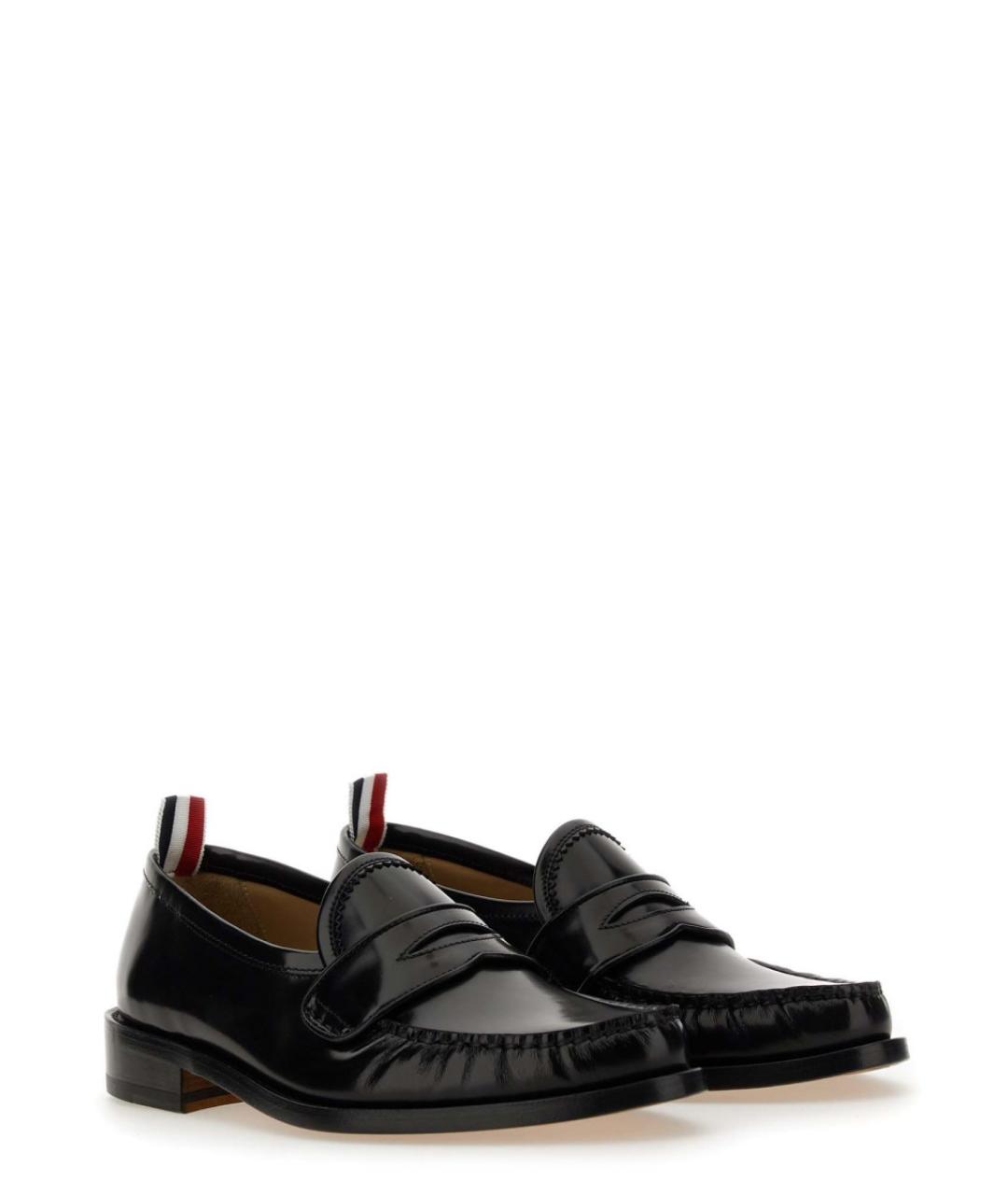 THOM BROWNE Черные лоферы из лакированной кожи, фото 2