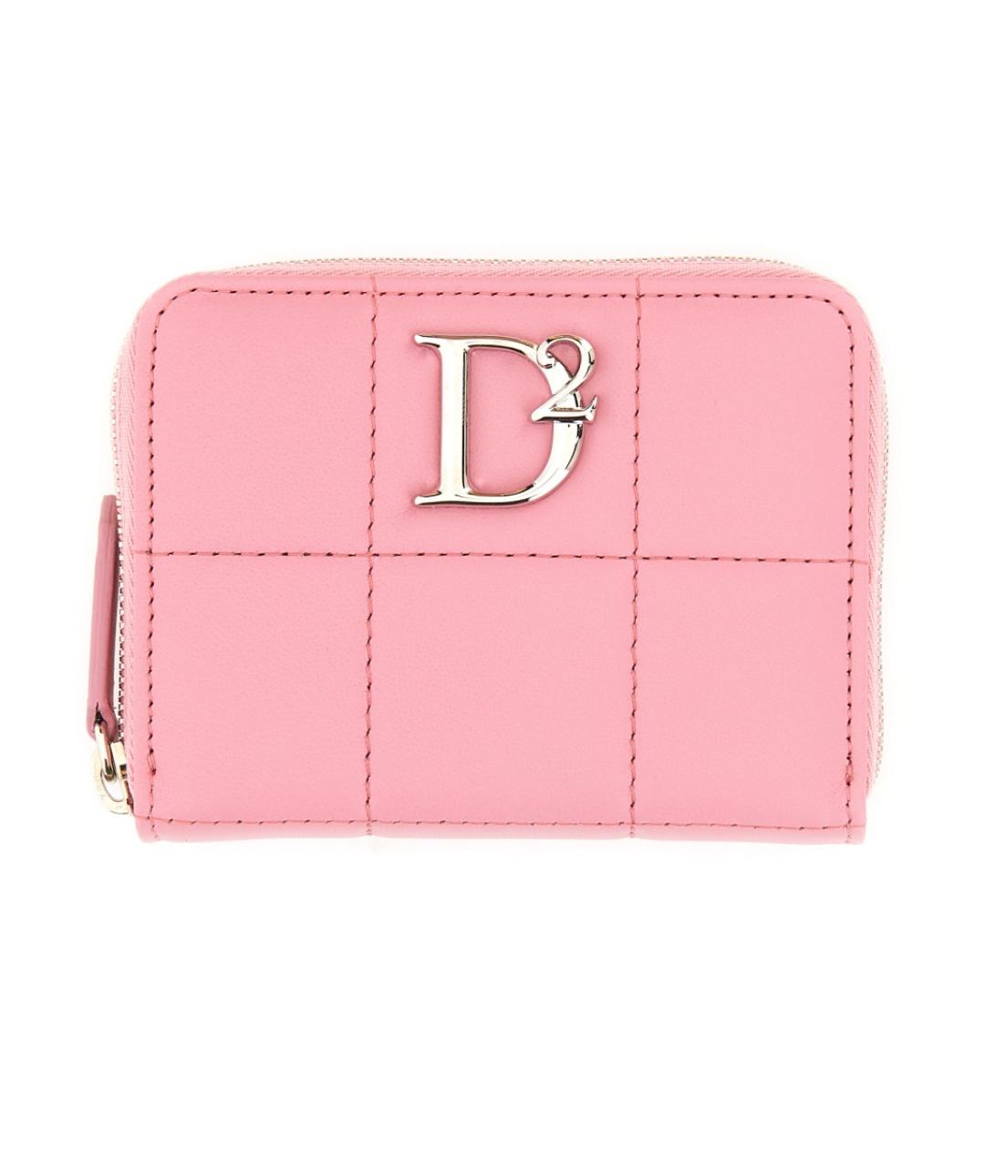 DSQUARED2 Розовый кожаный кошелек, фото 1