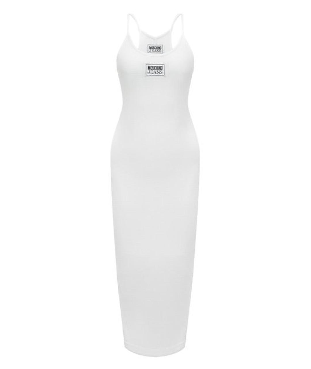 MOSCHINO JEANS Белое вискозное повседневное платье, фото 1
