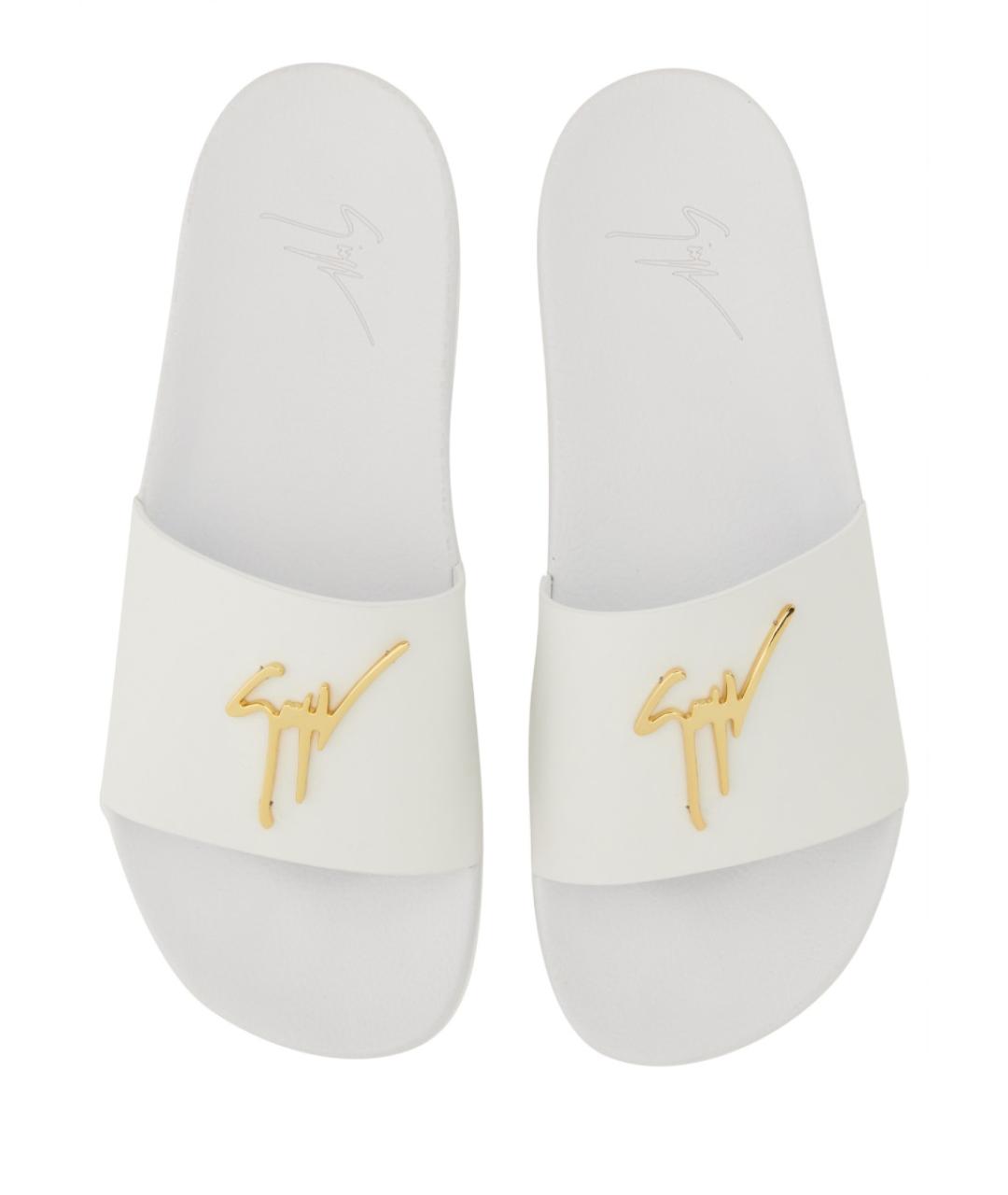 GIUSEPPE ZANOTTI DESIGN Белые шлепанцы, фото 4