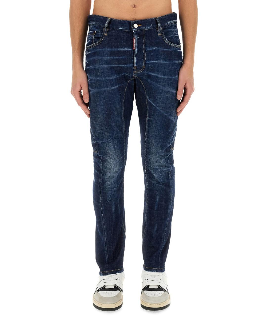 DSQUARED2 Синие хлопковые джинсы скинни, фото 5