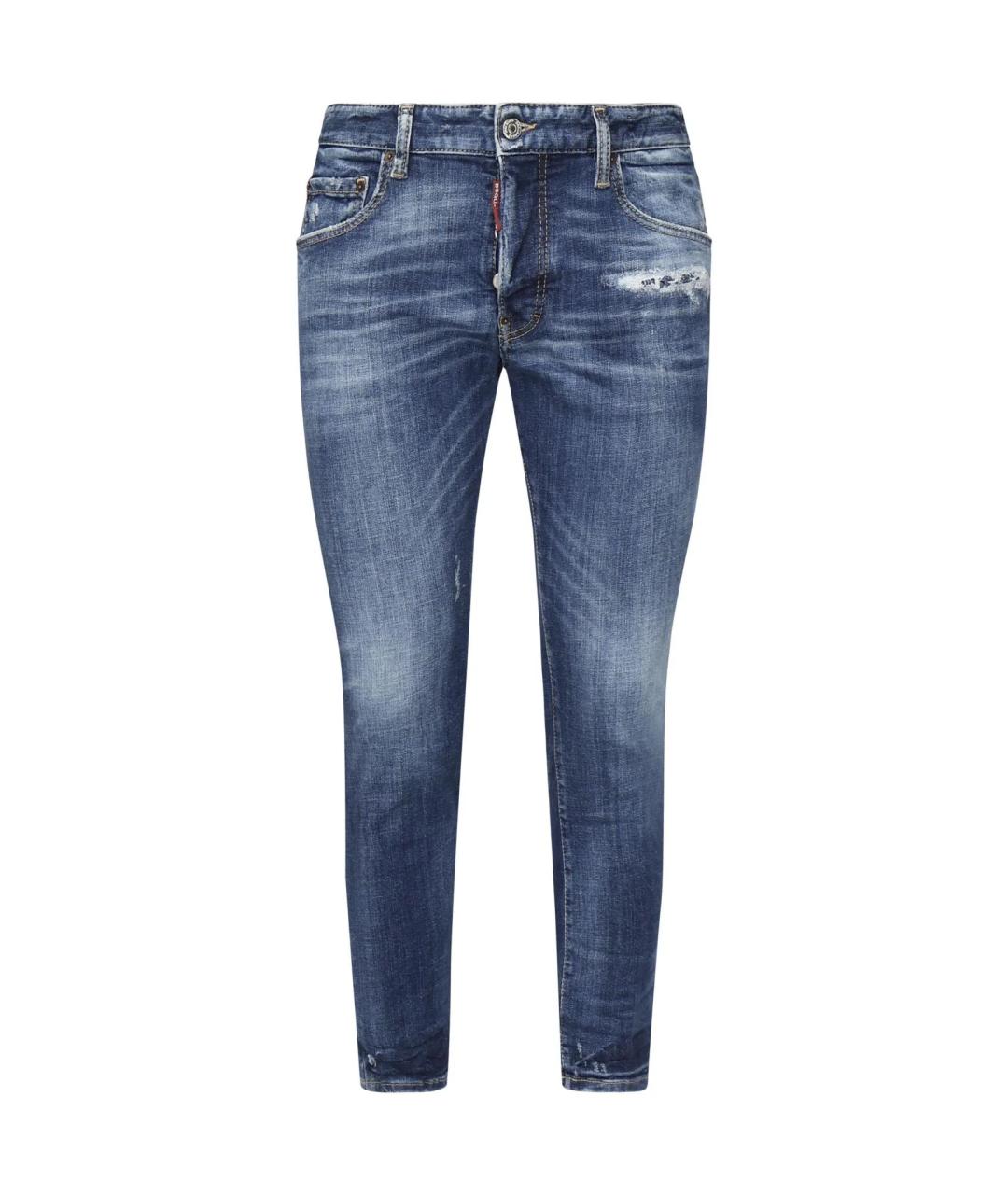 DSQUARED2 Синие хлопковые джинсы скинни, фото 1