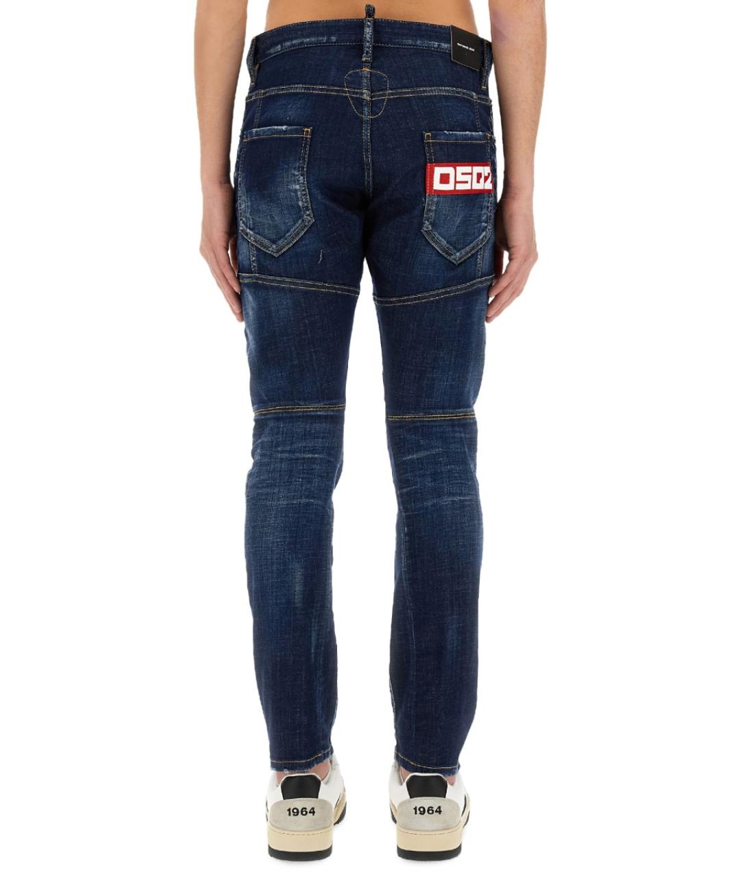 DSQUARED2 Синие хлопковые джинсы скинни, фото 3