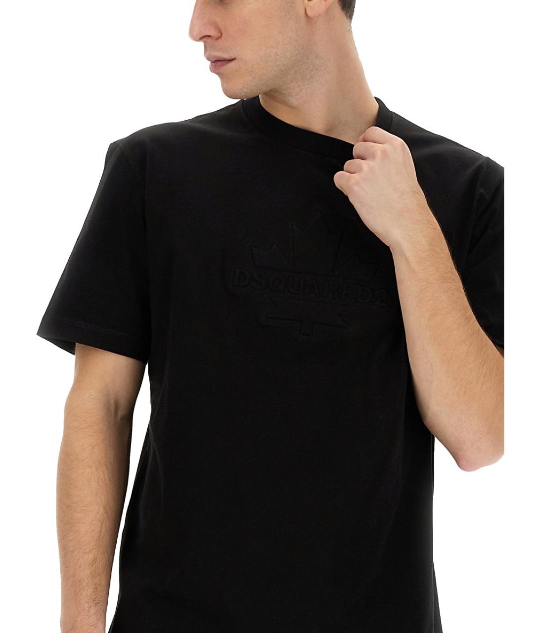 DSQUARED2 Черная хлопковая футболка, фото 4