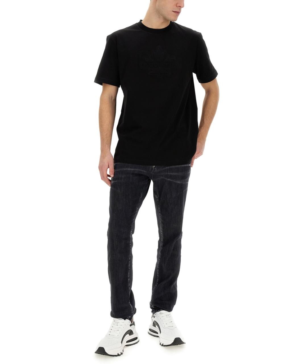 DSQUARED2 Черная хлопковая футболка, фото 2
