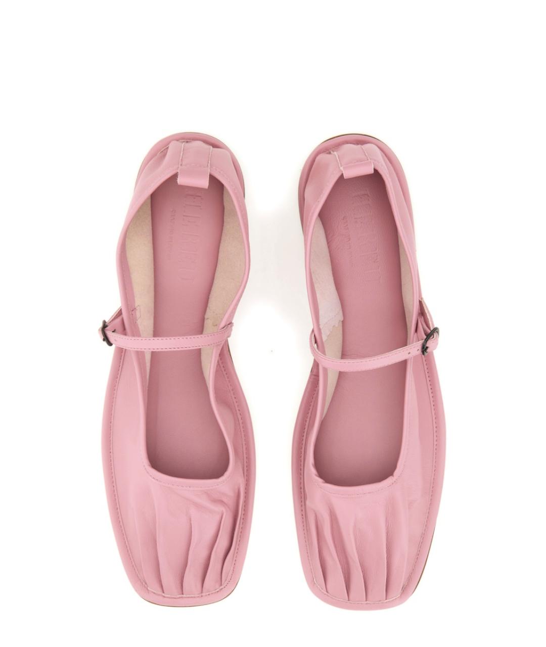 HEREU Розовые кожаные балетки, фото 2
