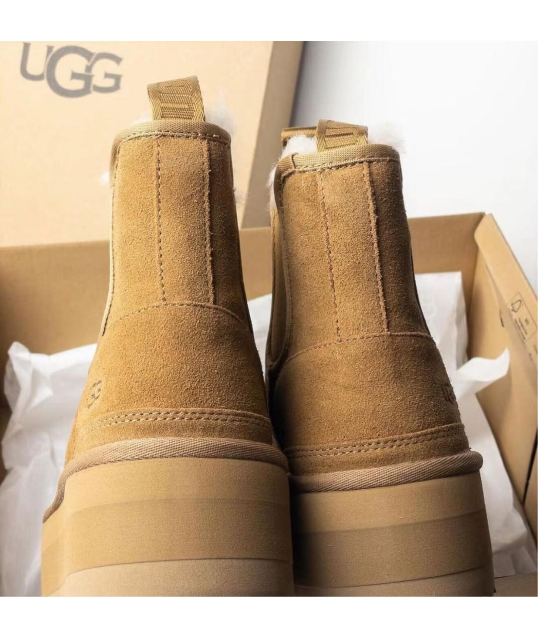 UGG AUSTRALIA Коричневые замшевые ботинки, фото 7