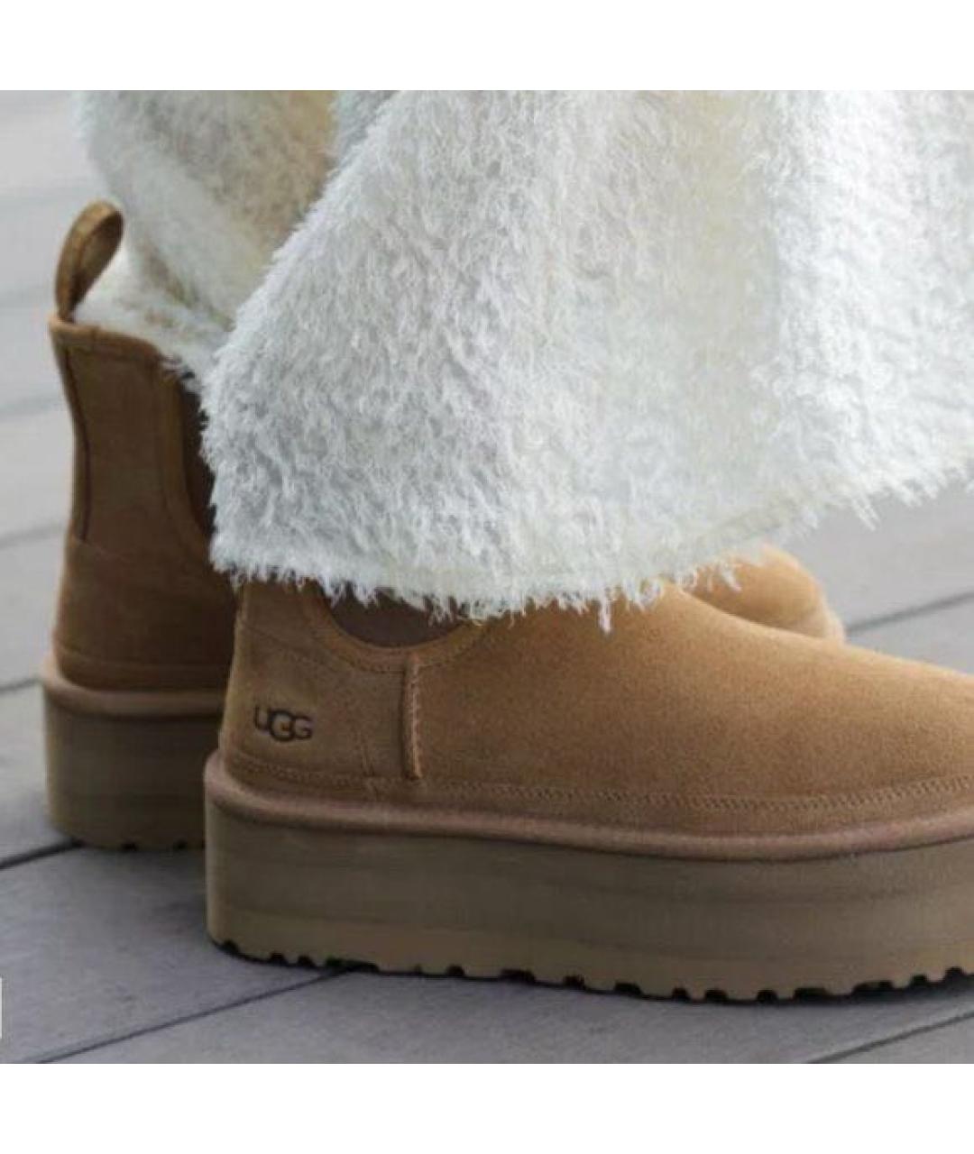 UGG AUSTRALIA Коричневые замшевые ботинки, фото 4