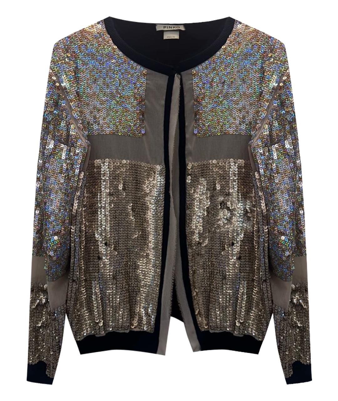 PINKO Золотой полиэстеровый кардиган, фото 1