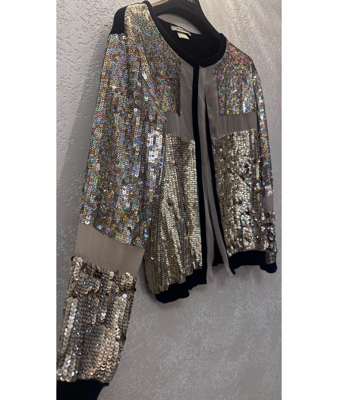 PINKO Золотой полиэстеровый кардиган, фото 3