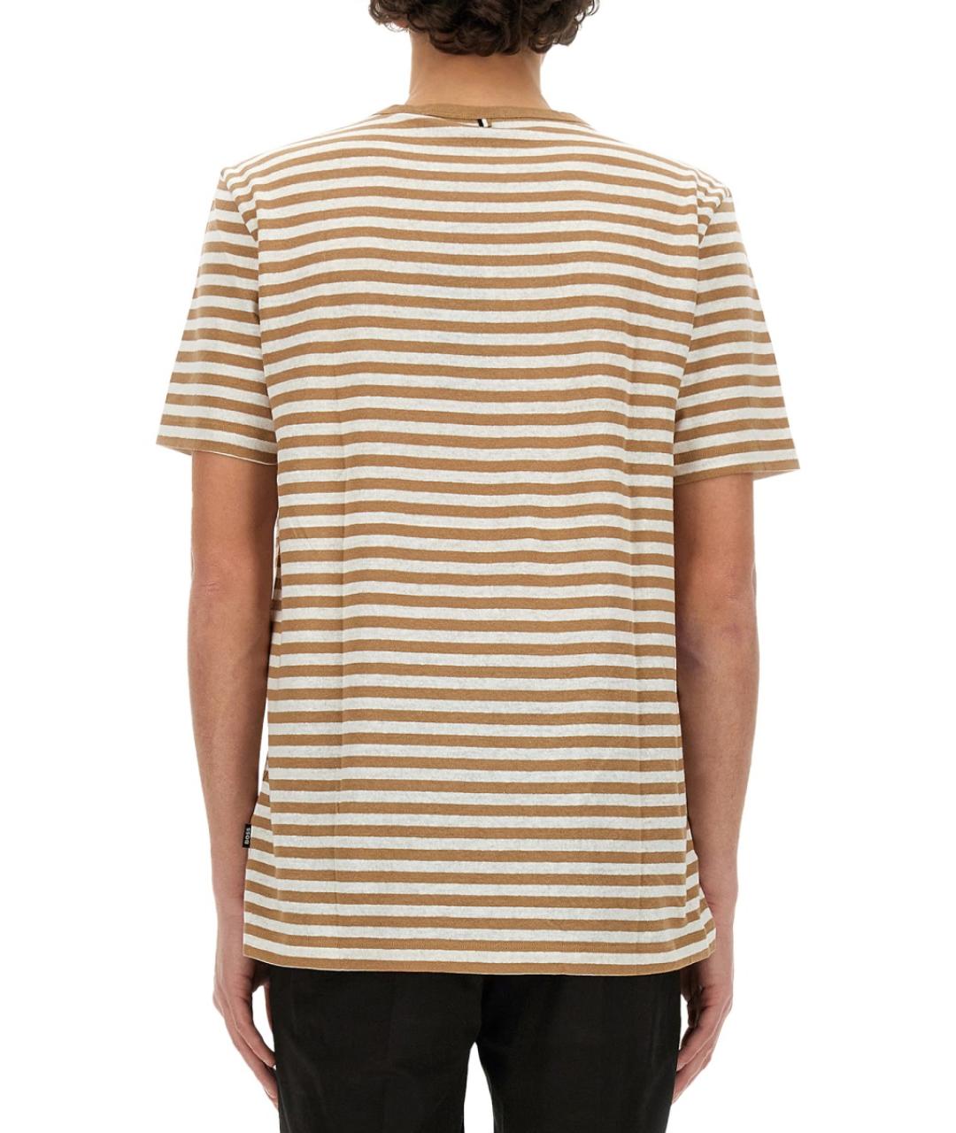 HUGO BOSS Бежевая хлопковая футболка, фото 3