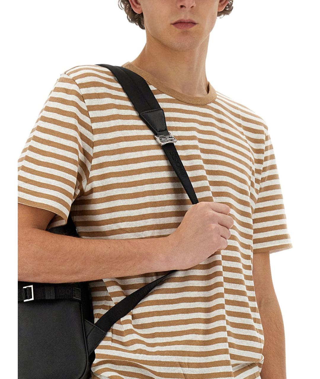 HUGO BOSS Бежевая хлопковая футболка, фото 4