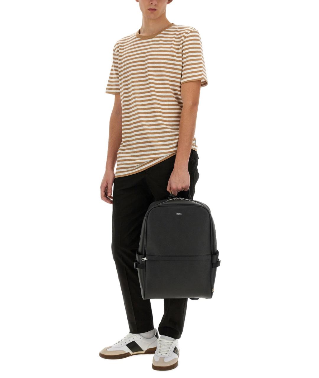 HUGO BOSS Бежевая хлопковая футболка, фото 2