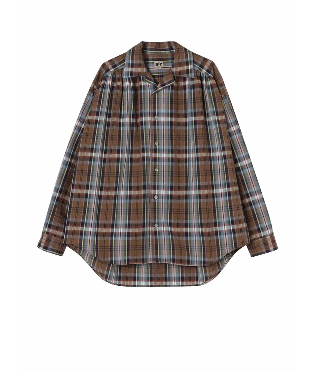 AïE Синяя хлопковая кэжуал рубашка, фото 1