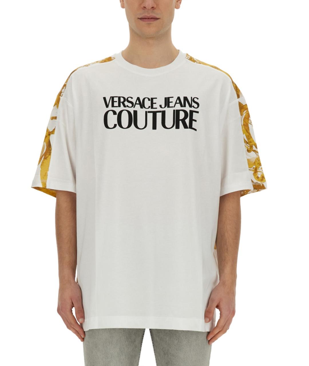 VERSACE JEANS COUTURE Белая хлопковая футболка, фото 5