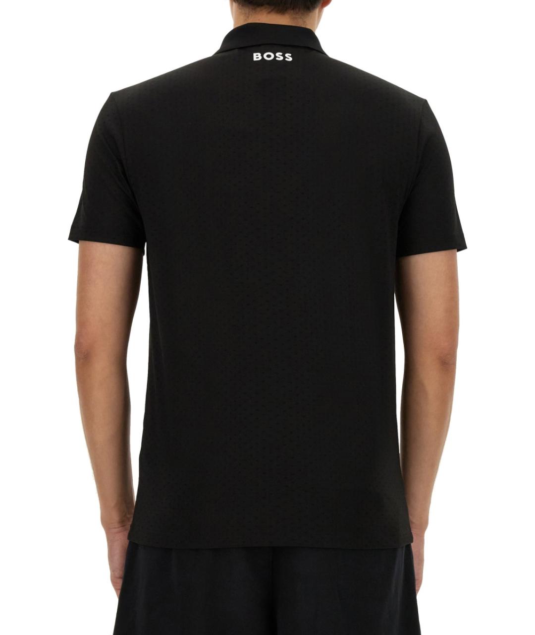 HUGO BOSS Черное поло с коротким рукавом, фото 3