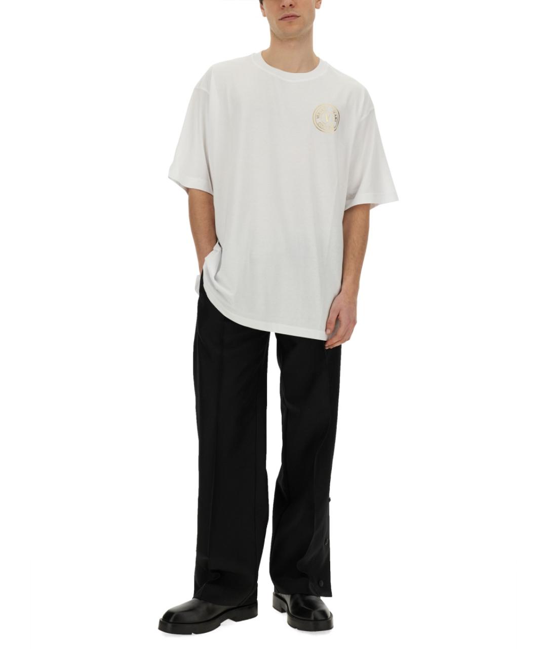 VERSACE JEANS COUTURE Белая хлопковая футболка, фото 2