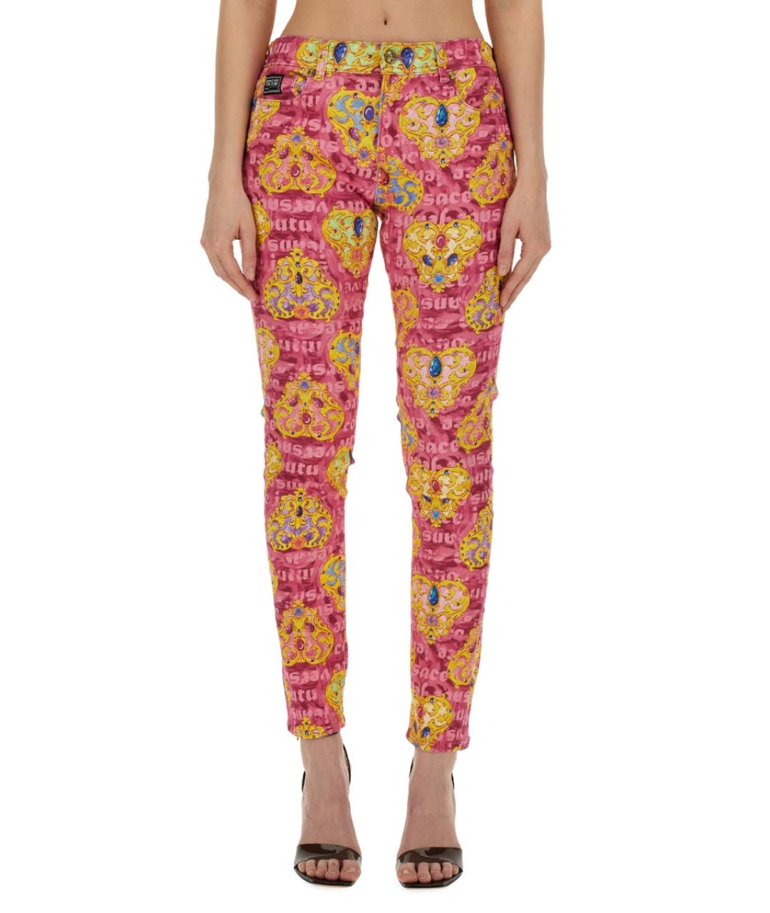 VERSACE JEANS COUTURE Мульти хлопковые прямые джинсы, фото 5