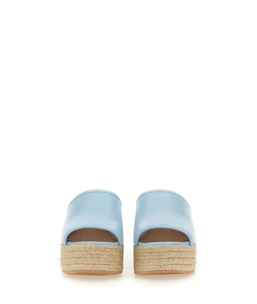 MOSCHINO JEANS Синие синтетические мюли, фото 5