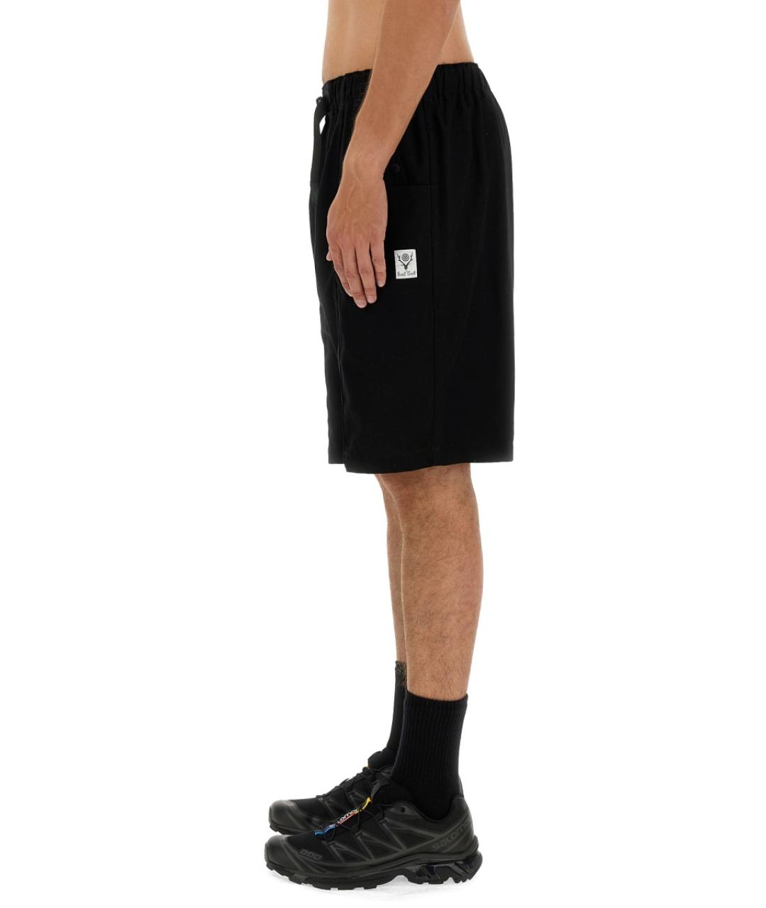 SOUTH2 WEST8 Черные хлопковые шорты, фото 2