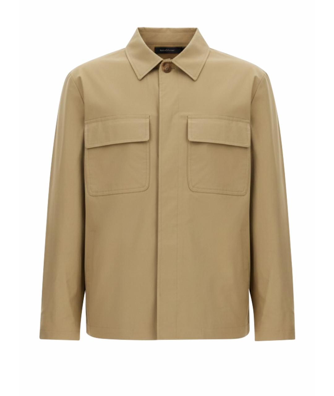 LARDINI Бежевая хлопковая кэжуал рубашка, фото 1