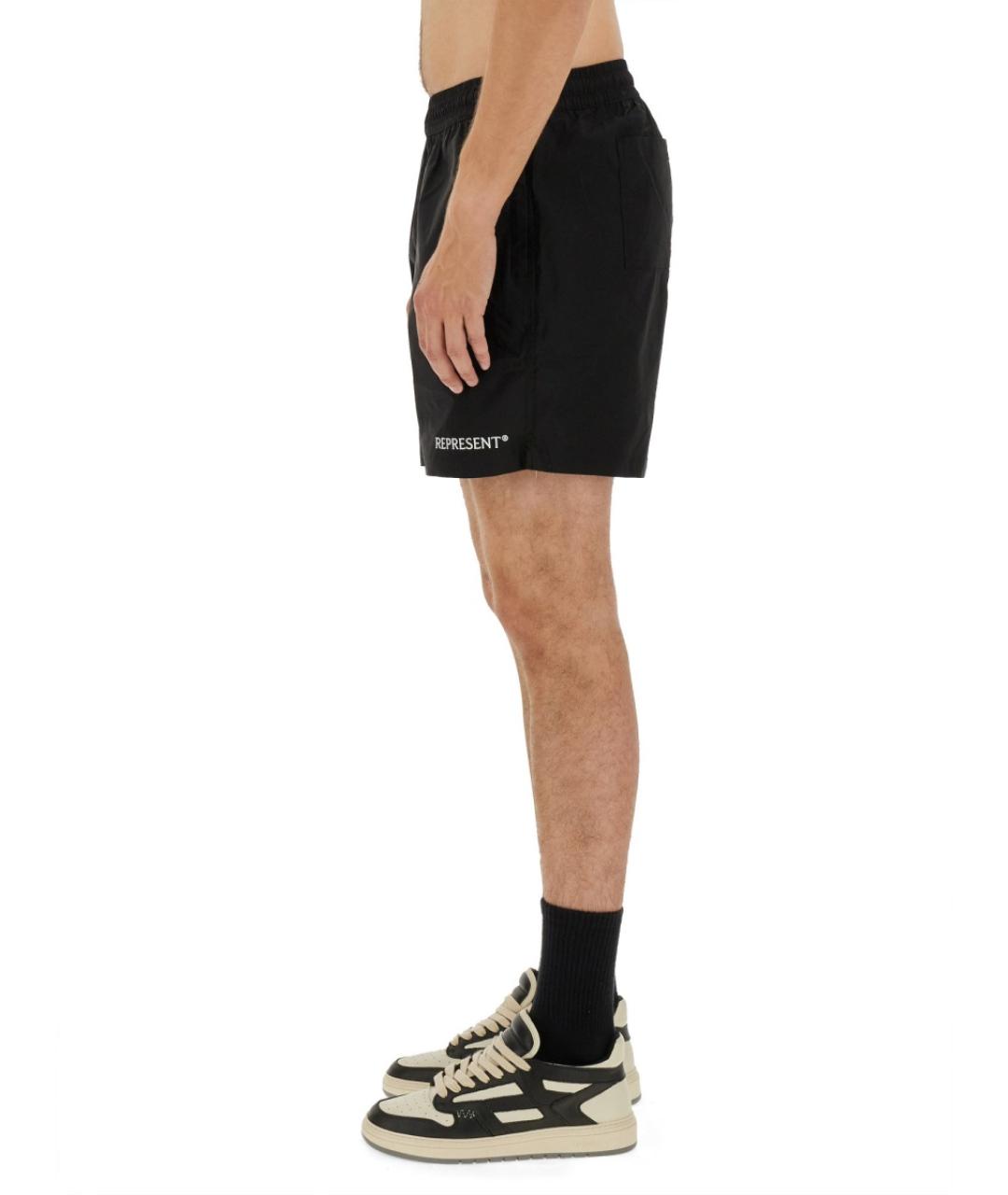REPRESENT Черные хлопковые шорты, фото 4