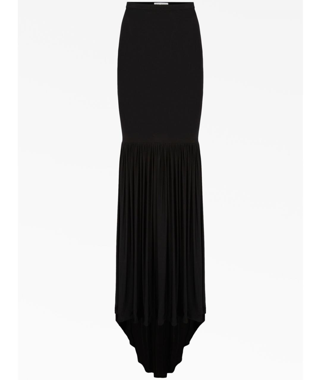NINA RICCI Черная вискозная юбка макси, фото 6