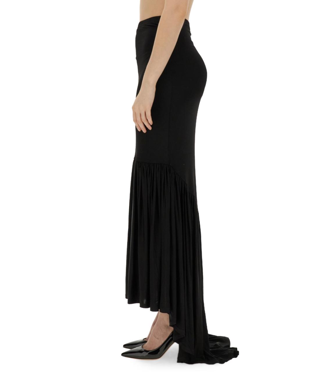 NINA RICCI Черная вискозная юбка макси, фото 5