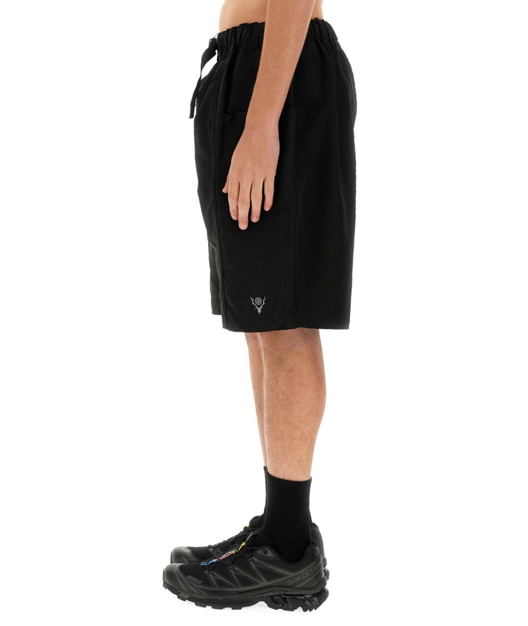 SOUTH2 WEST8 Черные хлопковые шорты, фото 4