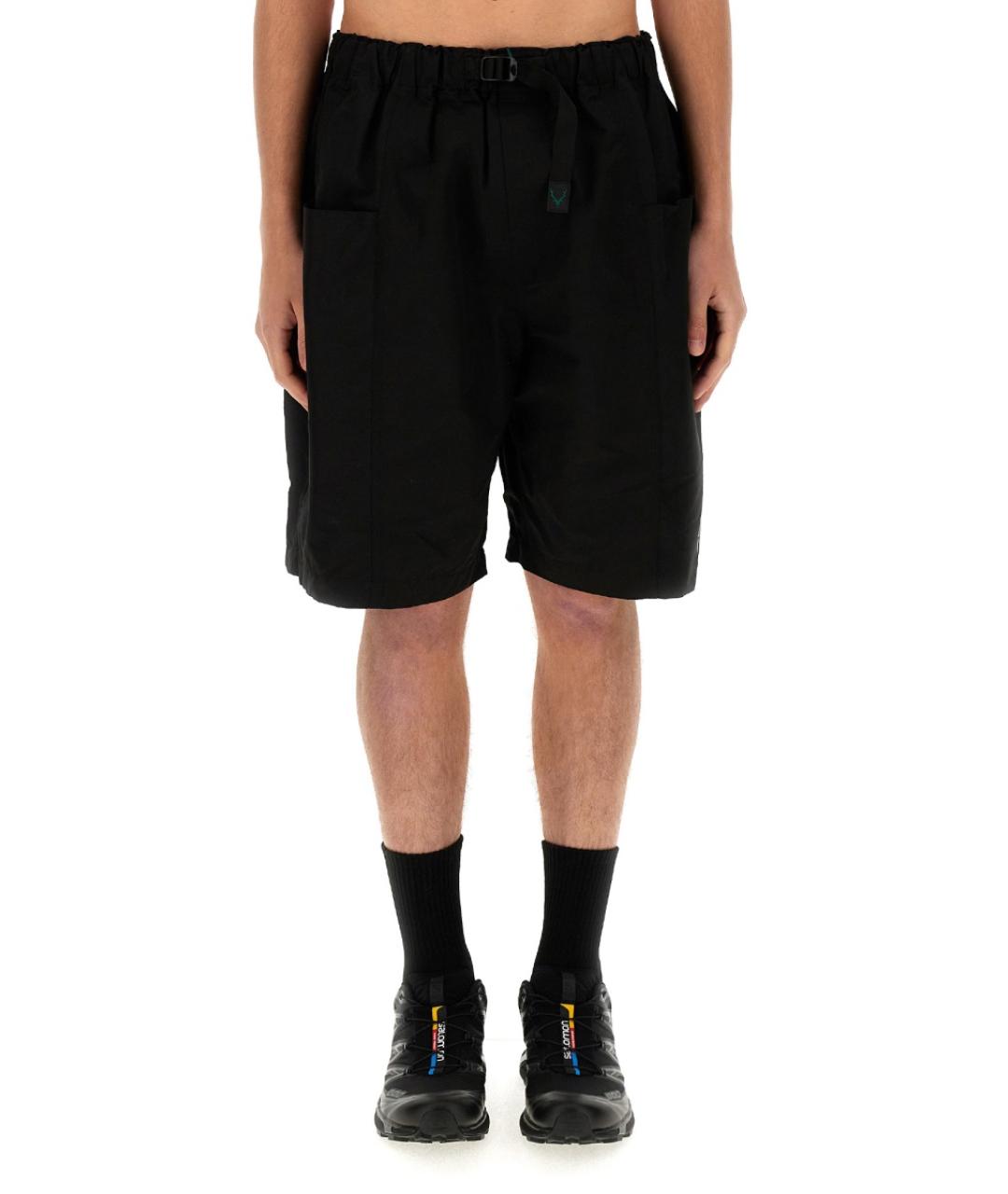 SOUTH2 WEST8 Черные хлопковые шорты, фото 5