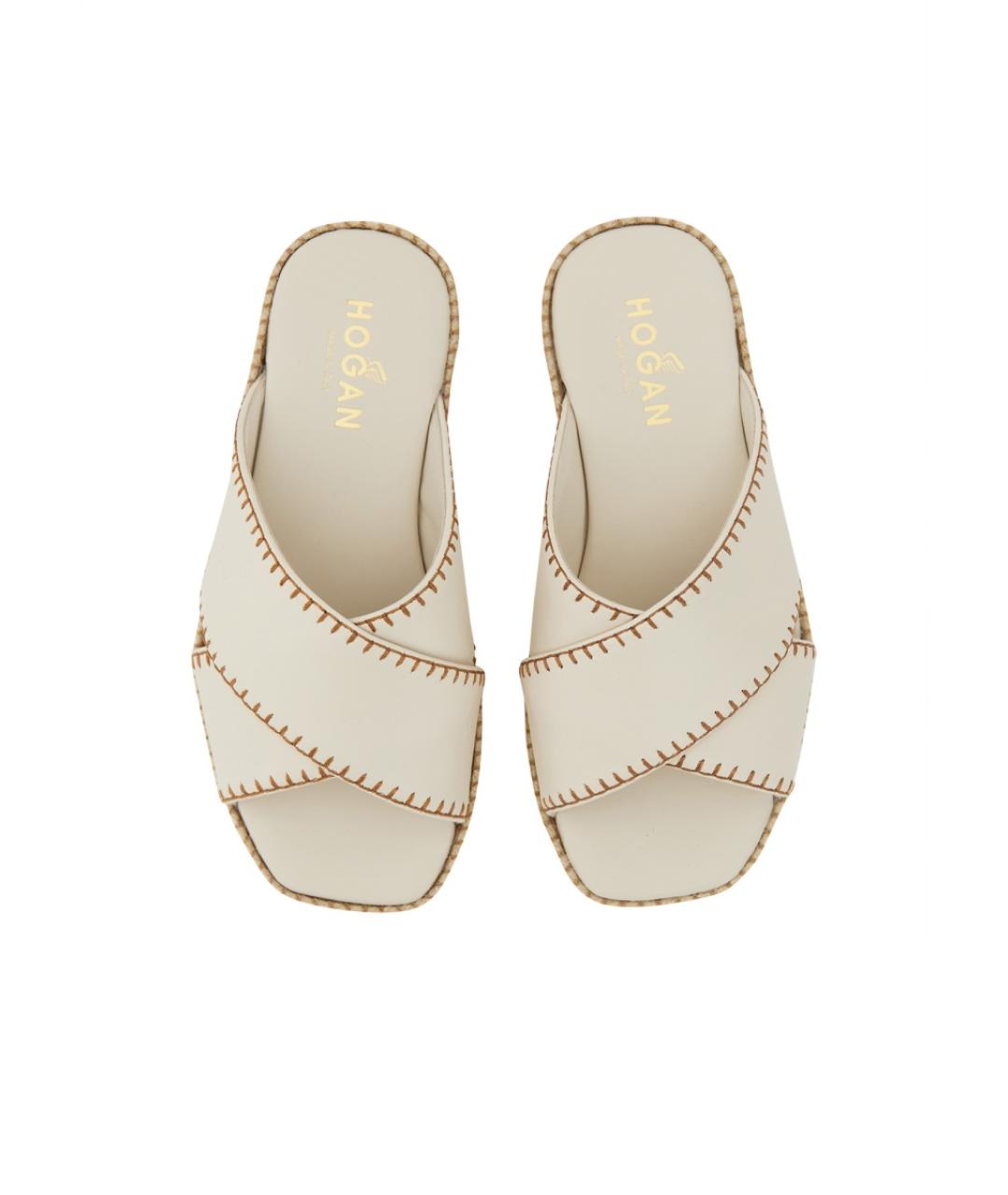 HOGAN Белые шлепанцы, фото 2