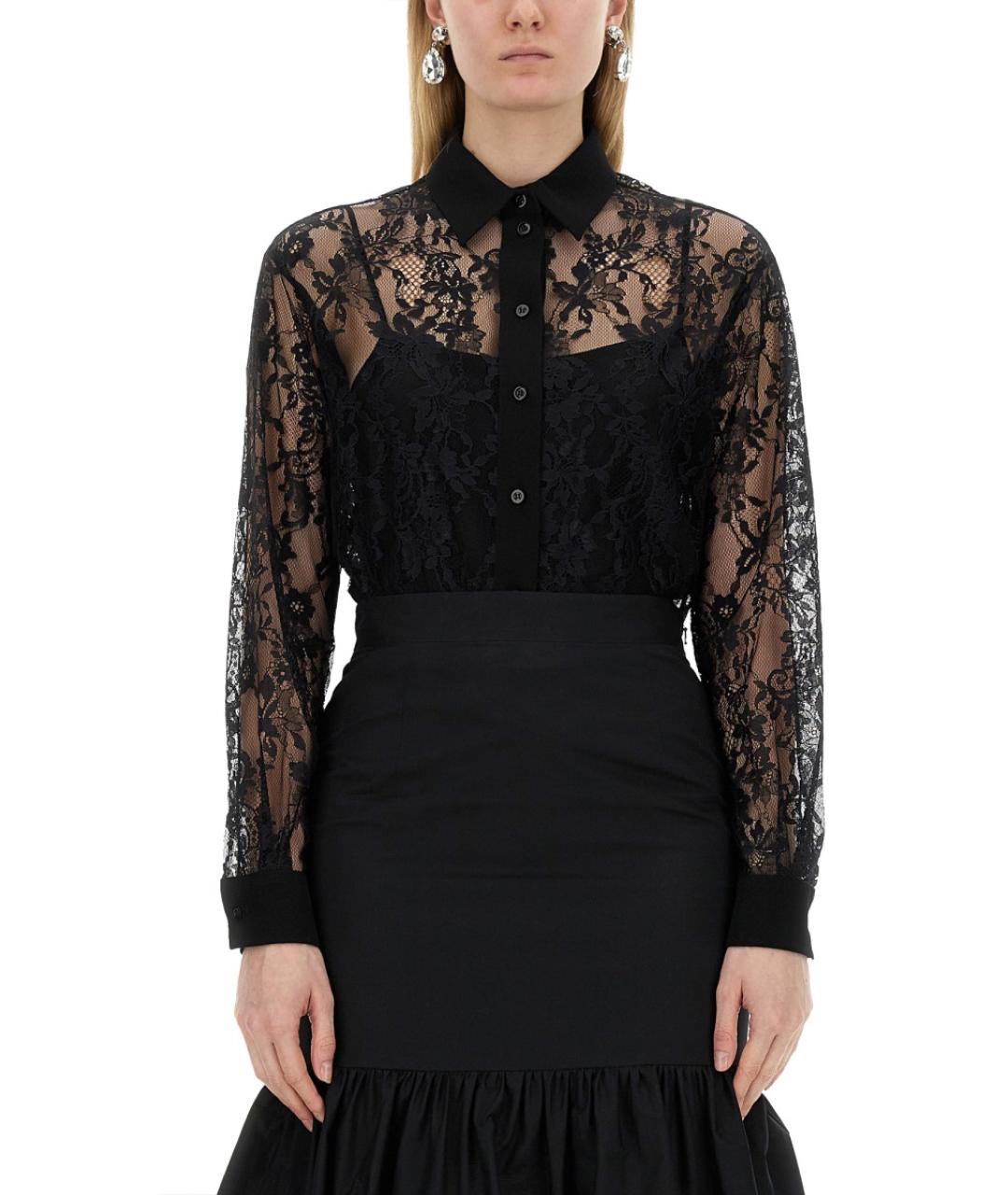 MOSCHINO Черная полиамидовая рубашка, фото 2