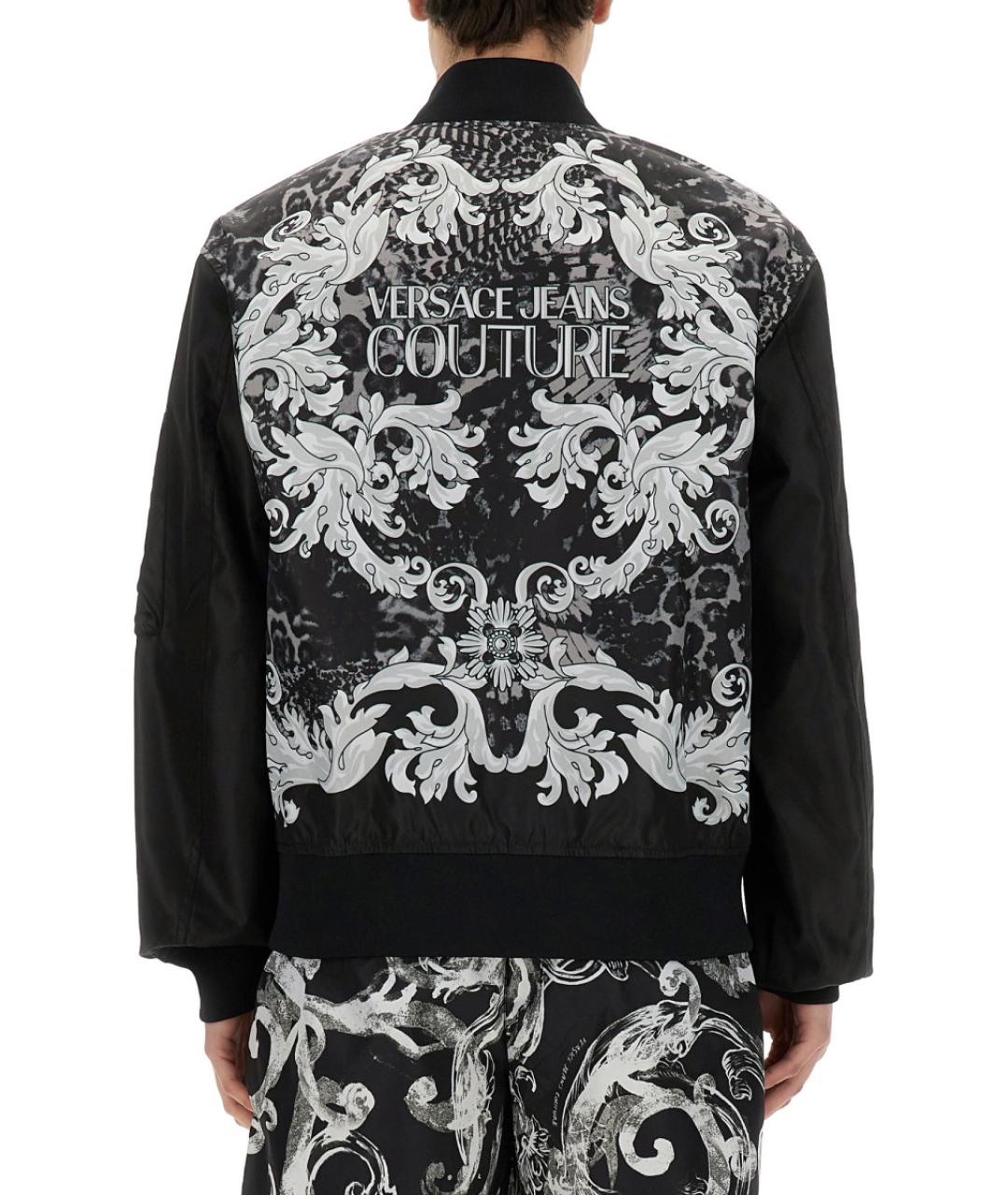 VERSACE JEANS COUTURE Черная полиэстеровая куртка, фото 3