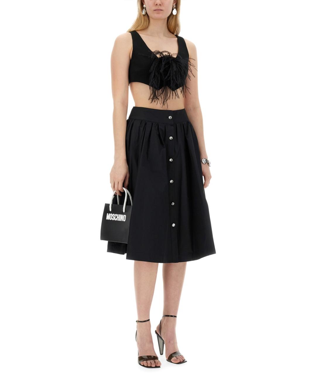 MOSCHINO Черная ацетатная блузы, фото 3