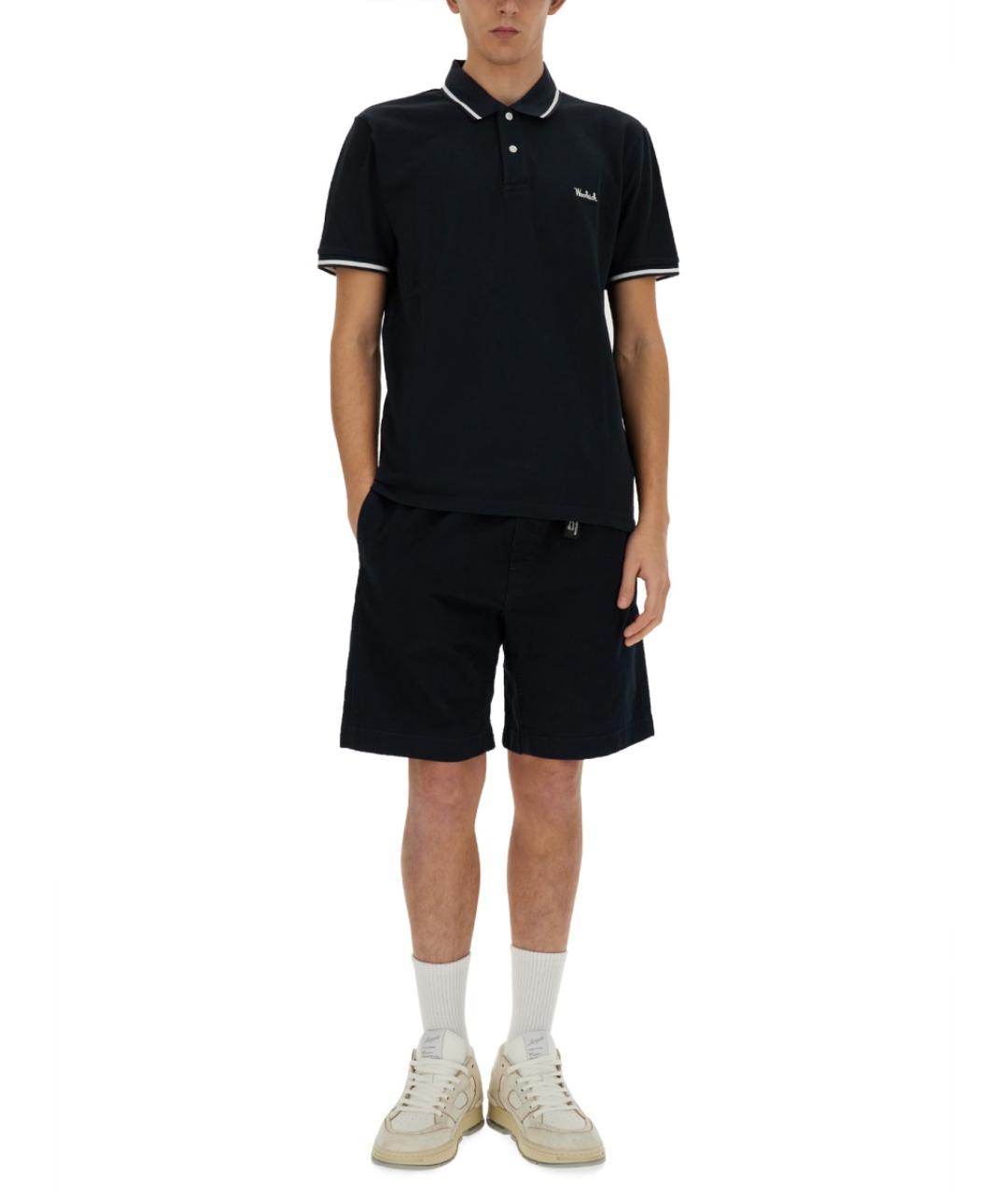 WOOLRICH Синие хлопковые шорты, фото 3