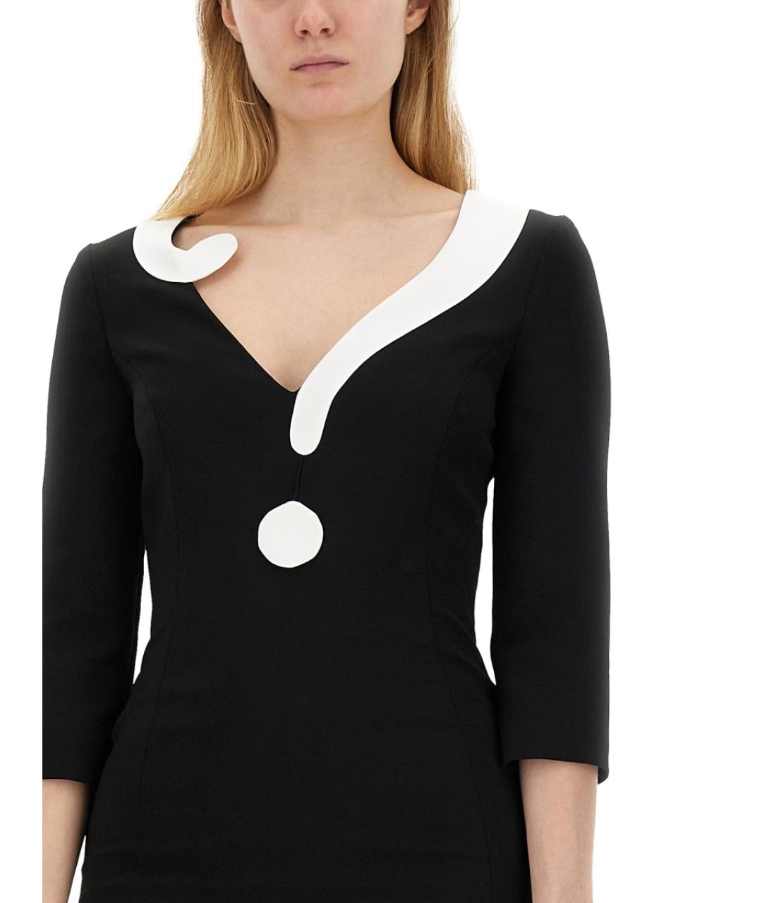 MOSCHINO Черное полиэстеровое повседневное платье, фото 5