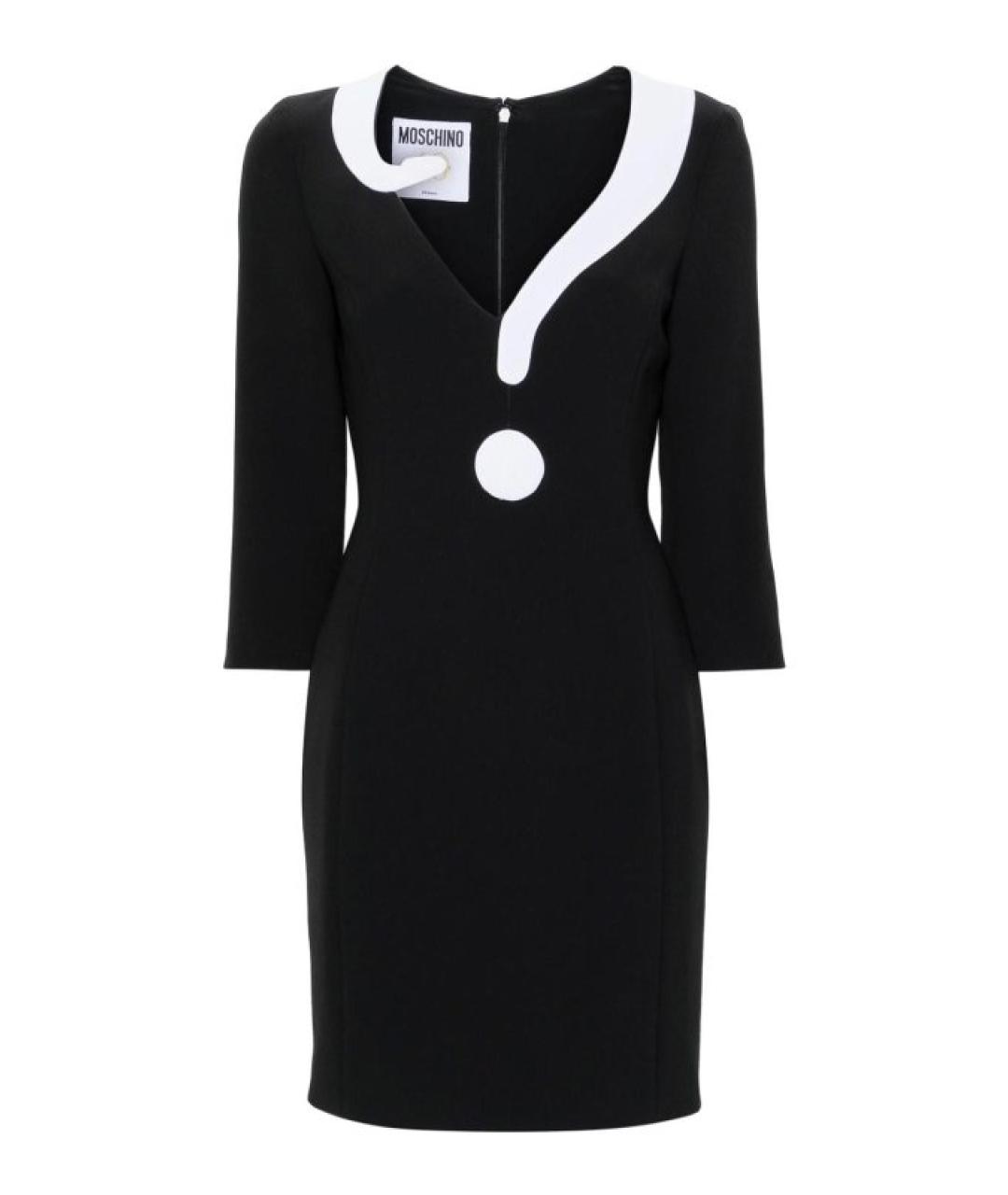 MOSCHINO Черное полиэстеровое повседневное платье, фото 1