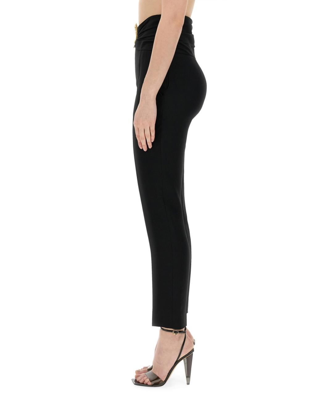 MOSCHINO Черные ацетатные брюки узкие, фото 5