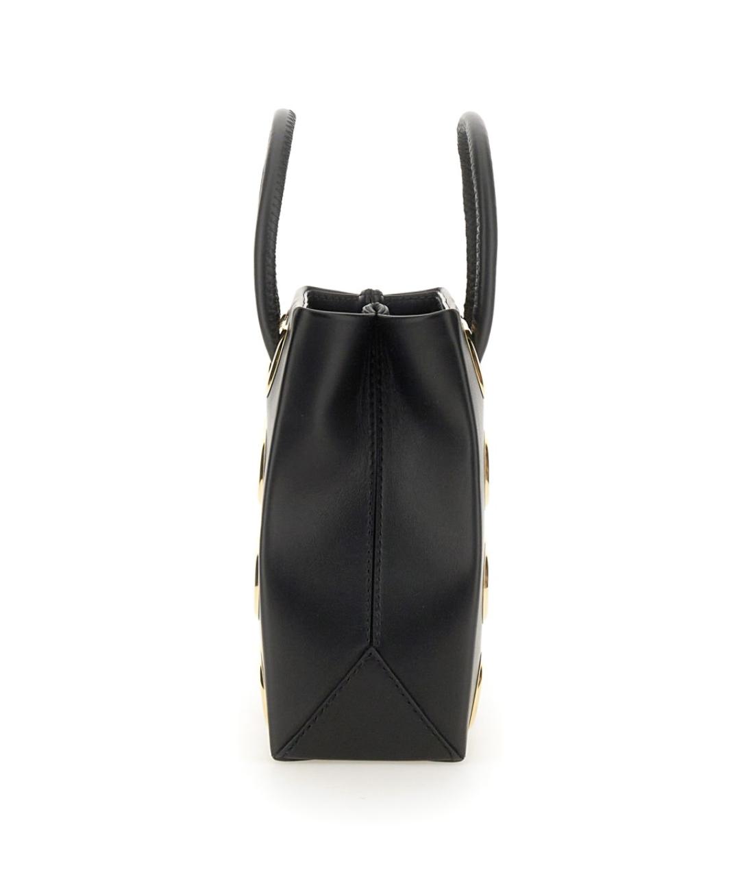 MOSCHINO Черная кожаная сумка тоут, фото 4