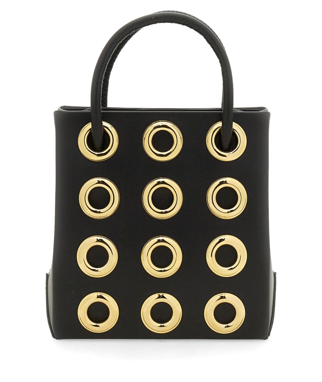 MOSCHINO Черная кожаная сумка тоут, фото 2