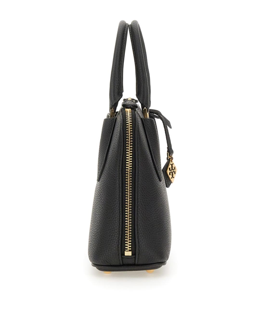 TORY BURCH Черная кожаная сумка тоут, фото 4