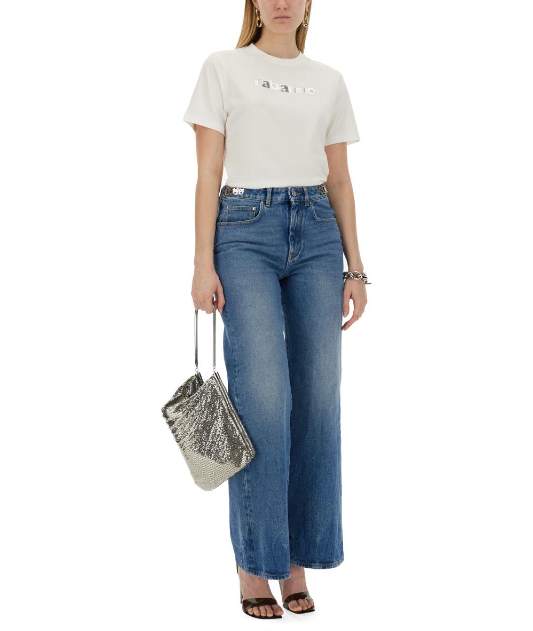 PACO RABANNE Белая хлопковая футболка, фото 2