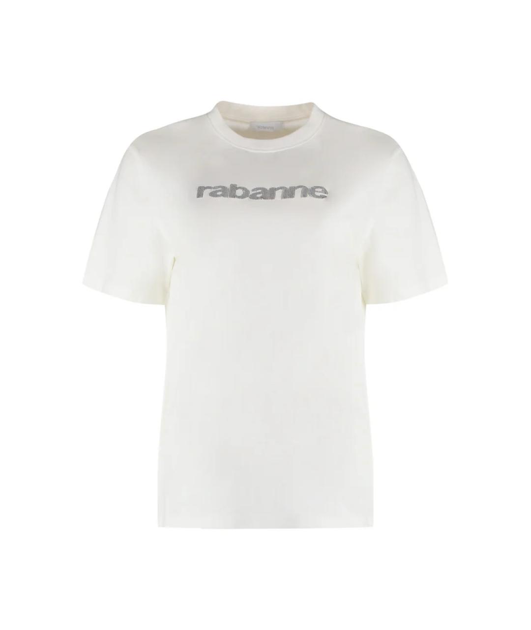 PACO RABANNE Белая хлопковая футболка, фото 1